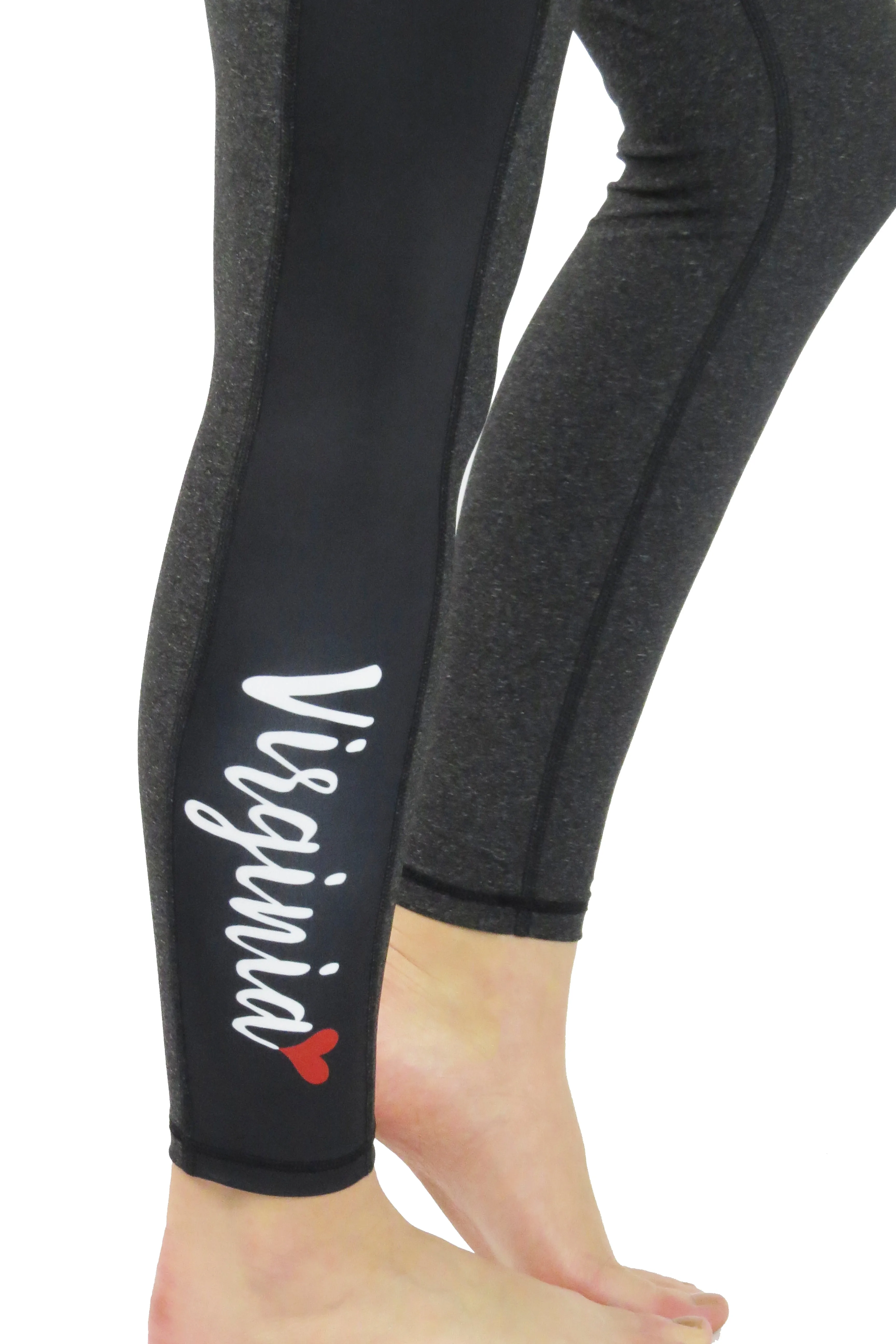 5408 - "Virginia Love" Victory Cell Phone Pocket Legging/Onyx Black - FINAL SALE