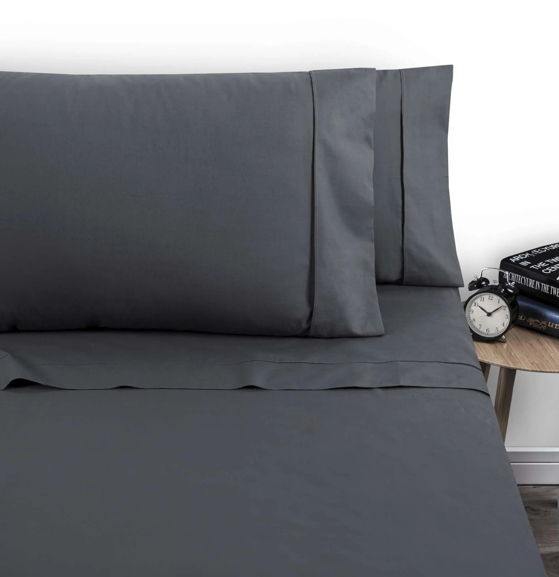 Accessorize 1000TC Cotton Rich Sheet Set - Charcoal