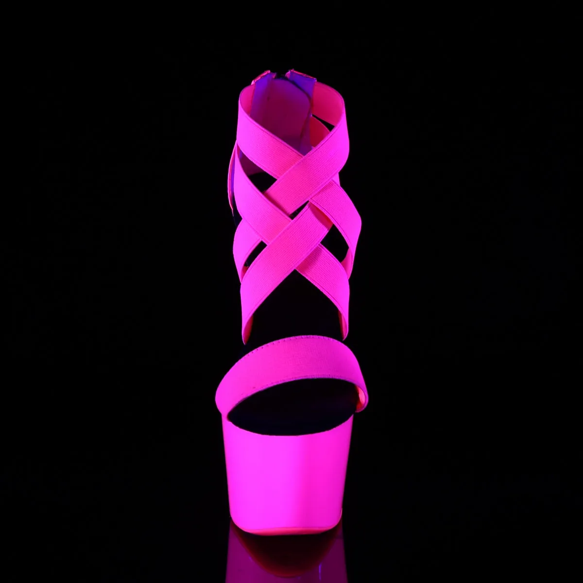 ADORE-769UV  Neon Hot Pink Elastic Band-Patent/Neon Hot Pink