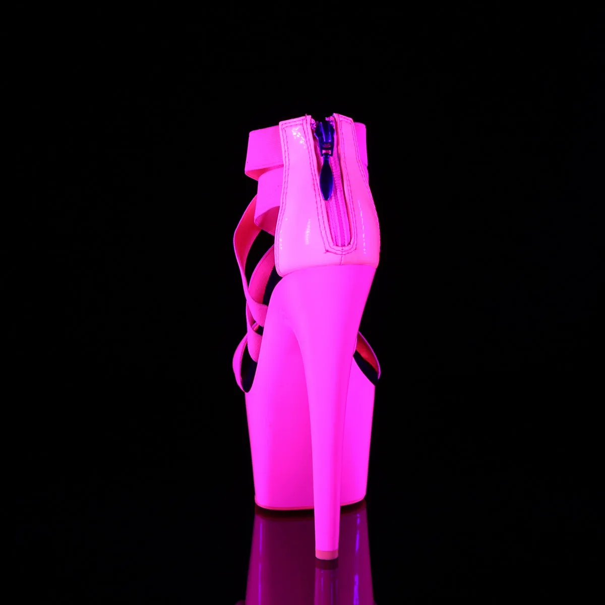 ADORE-769UV  Neon Hot Pink Elastic Band-Patent/Neon Hot Pink