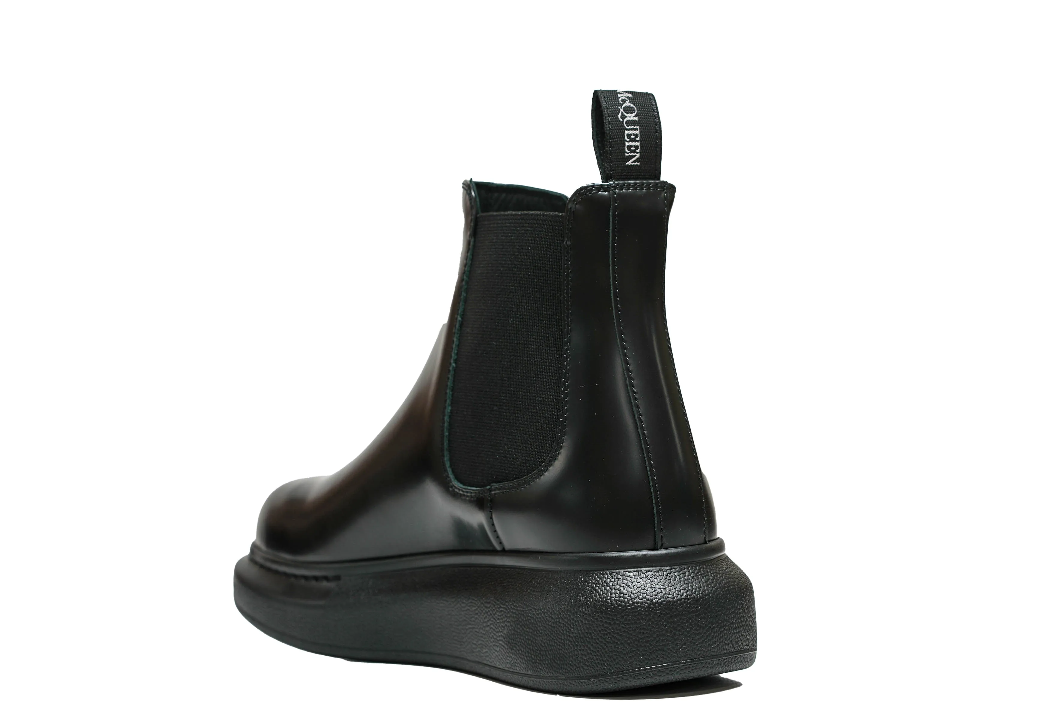 Alexander McQueen Women's Black Leather Pull On Boots 586398 - 40% OFF