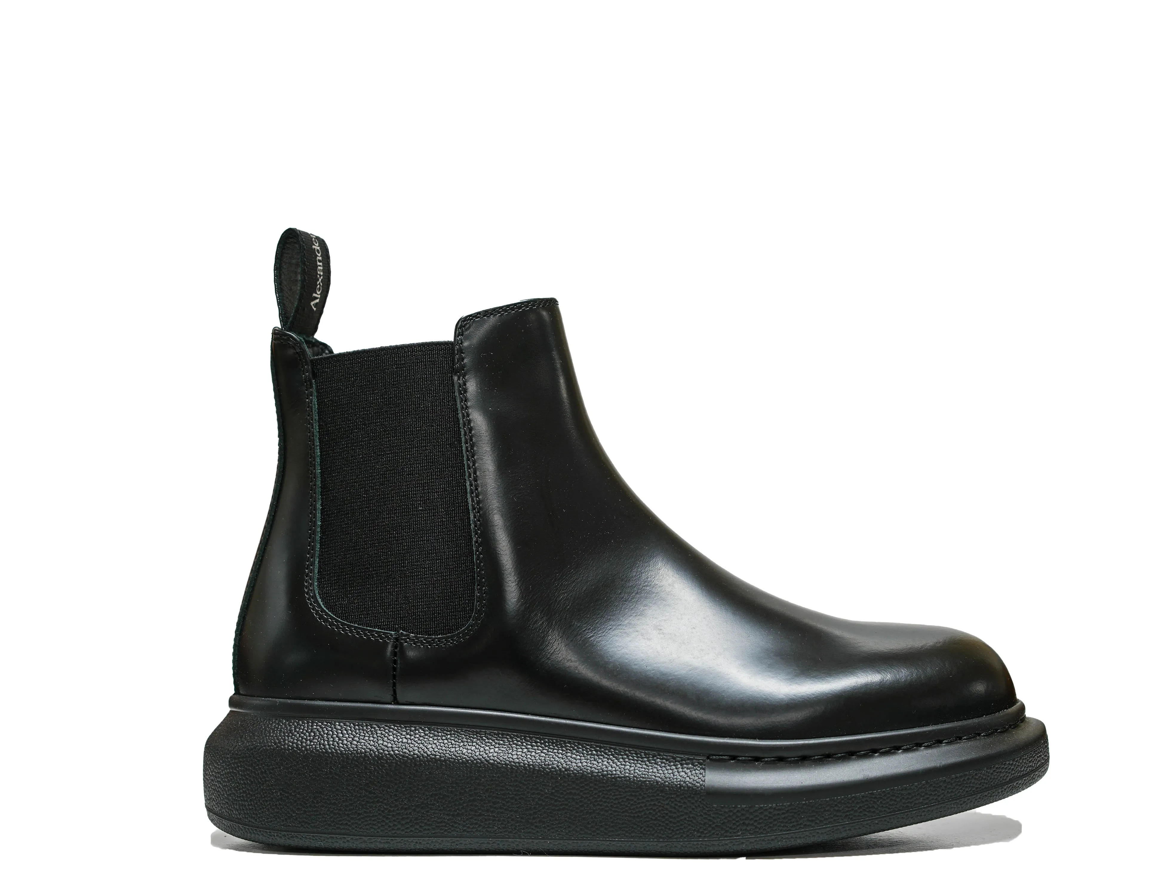 Alexander McQueen Women's Black Leather Pull On Boots 586398 - 40% OFF