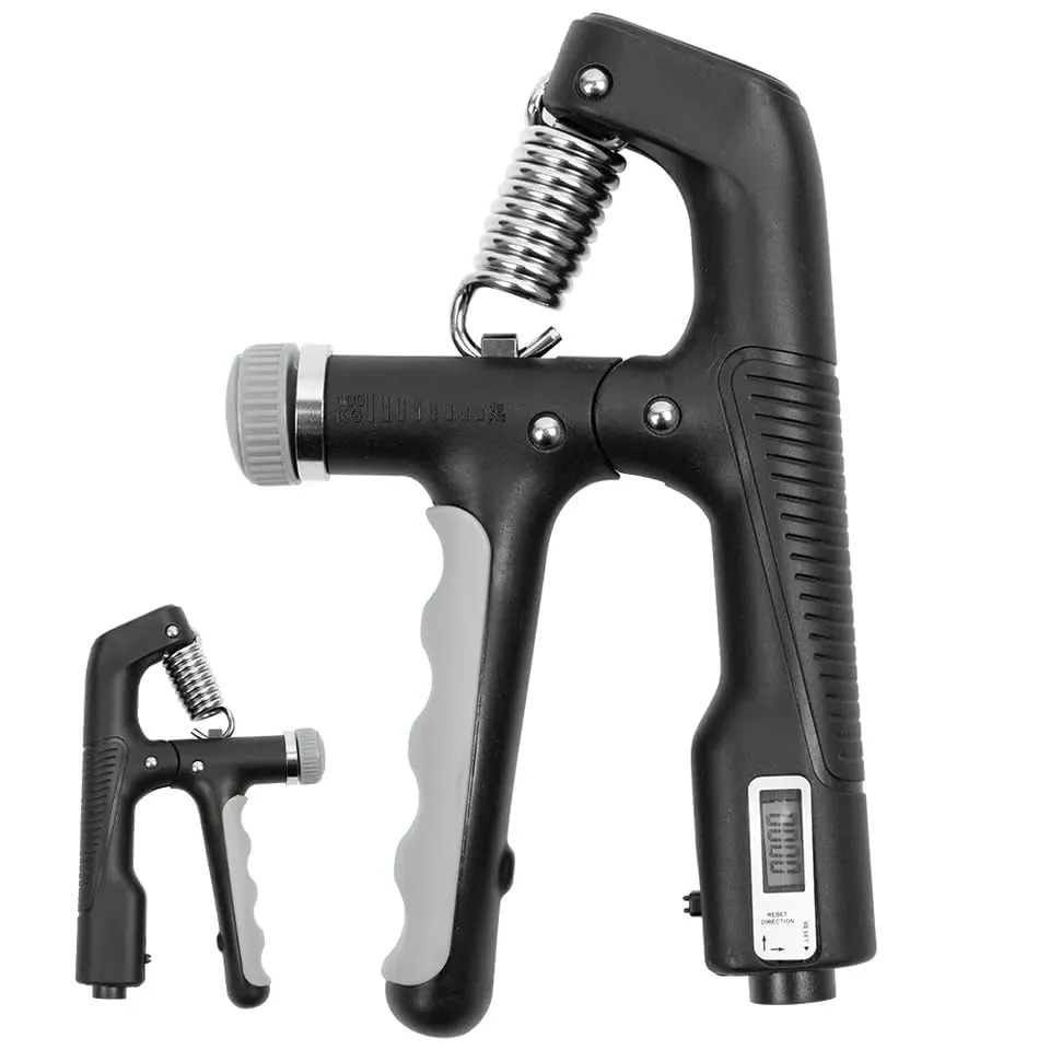 ALYV Hand Grip strengthener - New Improved Desgine 10-100 kg Adjustable Hand Grip | Wrist Training Exerciser (10-100 kg |  Grey-Black)