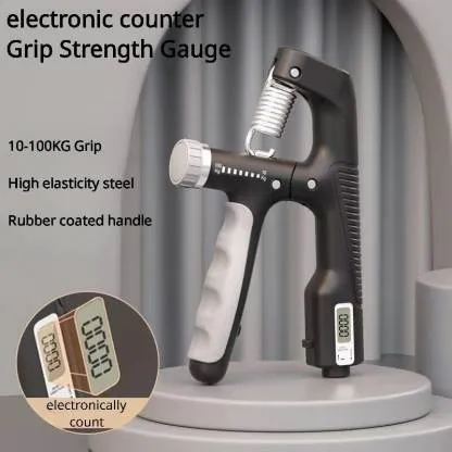 ALYV Hand Grip strengthener - New Improved Desgine 10-100 kg Adjustable Hand Grip | Wrist Training Exerciser (10-100 kg |  Grey-Black)