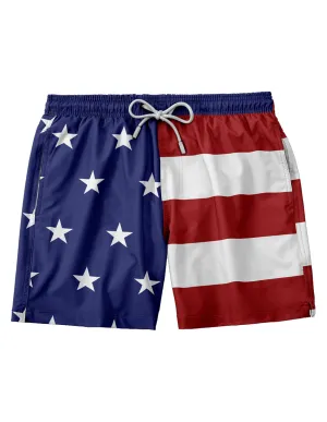American Flag Swim Trunks