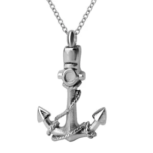 Anchor & Twisted Rope Ashes Necklace