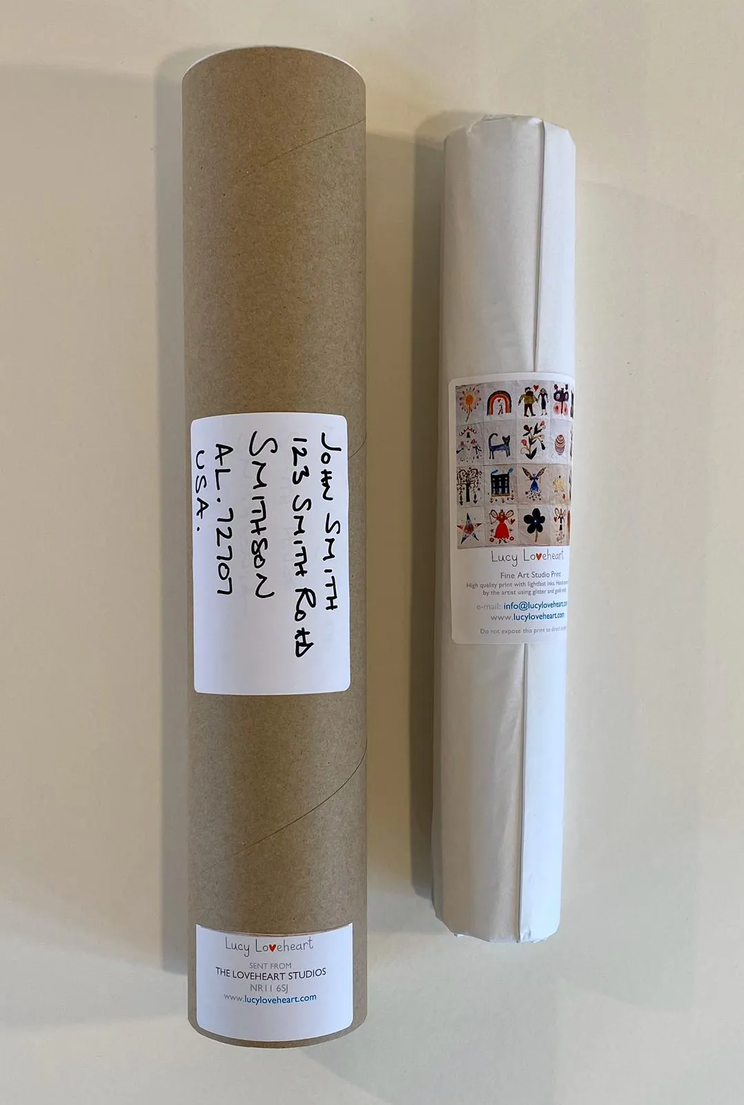 Art Prints in a Tube | Treasure | Lucy Loveheart