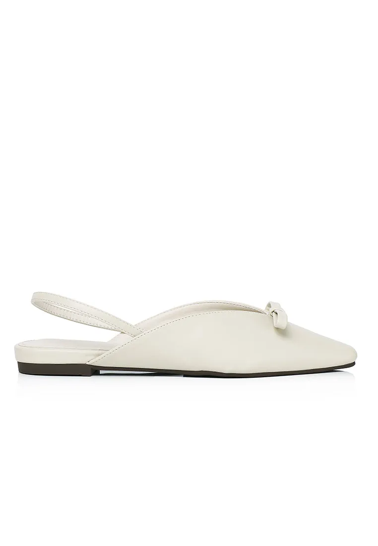 Aubrey Ballerina & Flats With Bow (White)