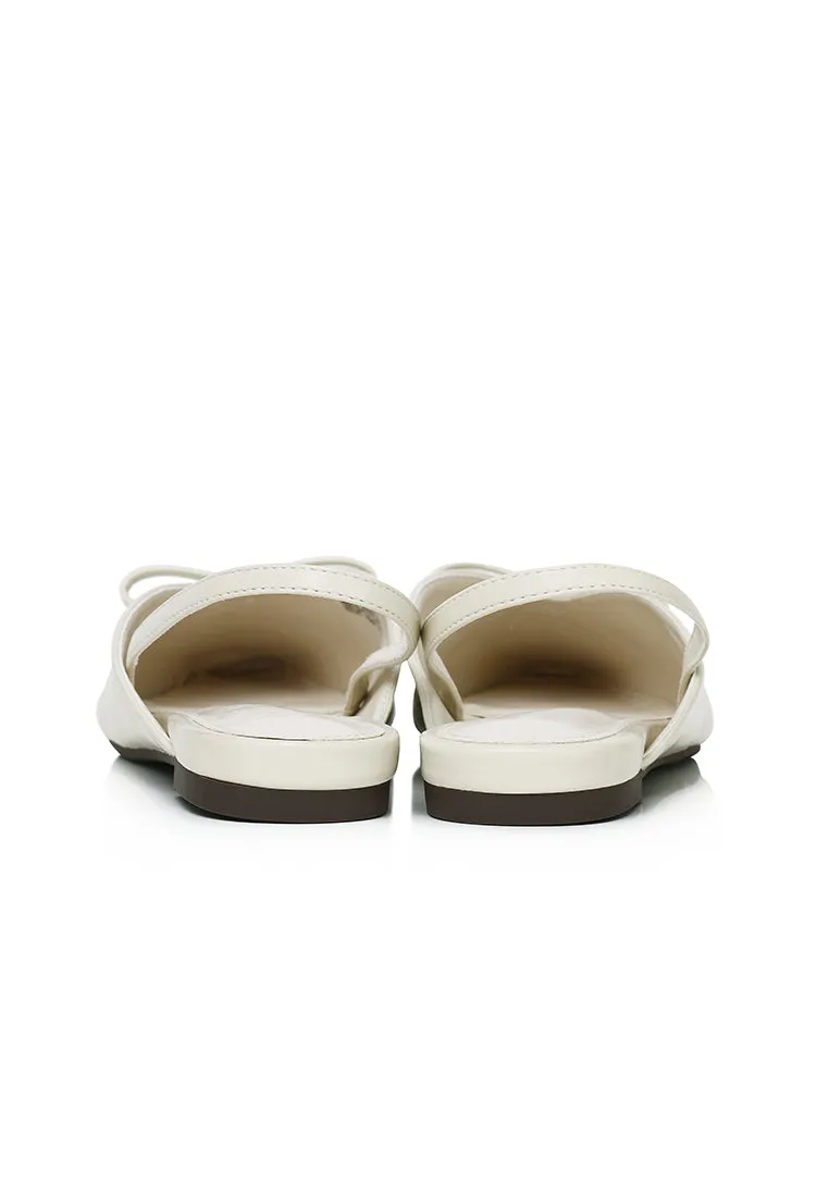 Aubrey Ballerina & Flats With Bow (White)