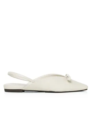 Aubrey Ballerina & Flats With Bow (White)