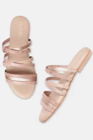 Aurelia Blush Textured Round Toe -Zcharley
