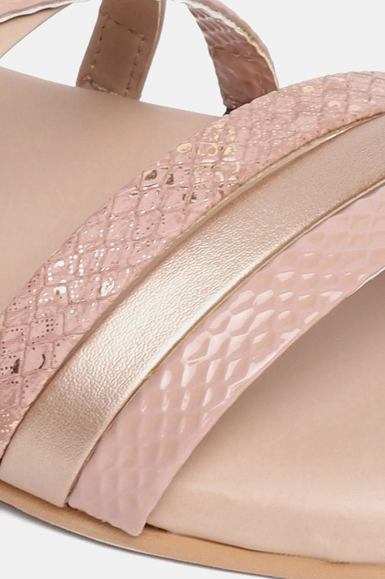 Aurelia Blush Textured Round Toe -Zcharley