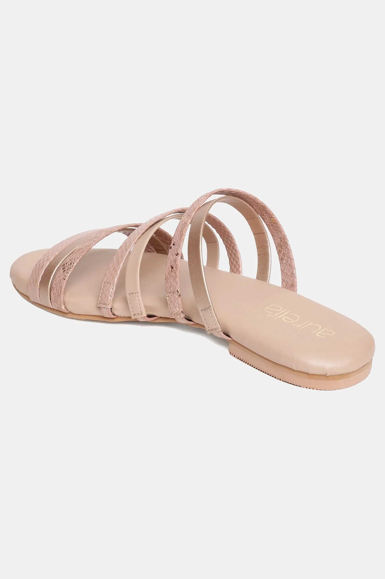 Aurelia Blush Textured Round Toe -Zcharley