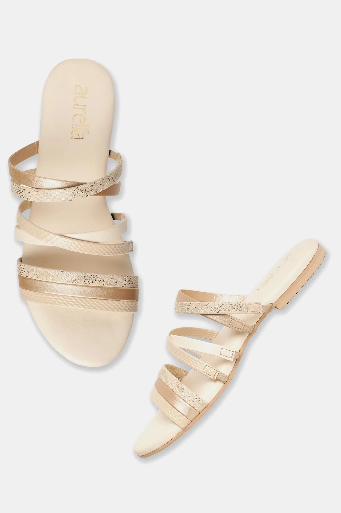 Aurelia Textured Open Flat-Zcharley