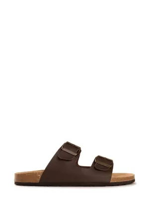 AUS WOOLI AUSTRALIA UNISEX MELBOURNE SANDALS - BROWN