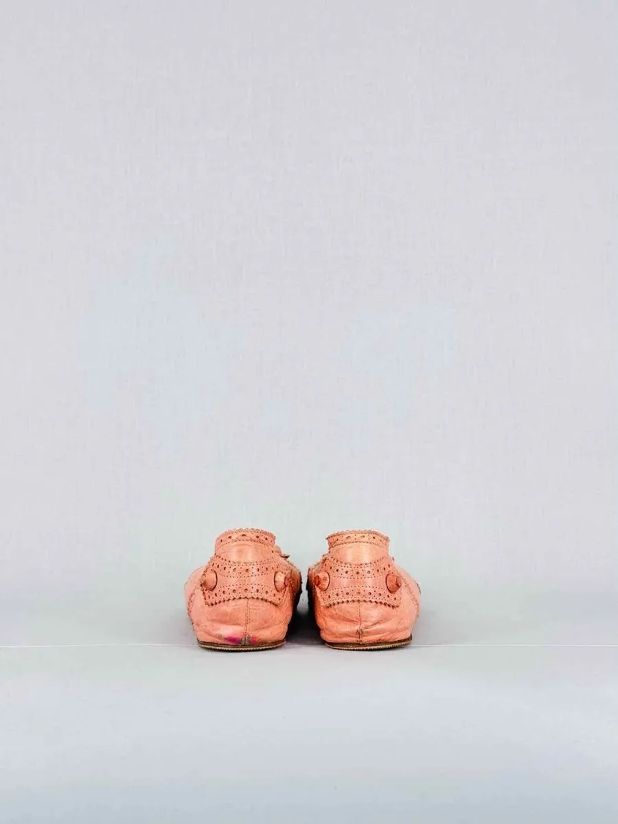 BALENCIAGA Arena Peach Ballet Flats 38