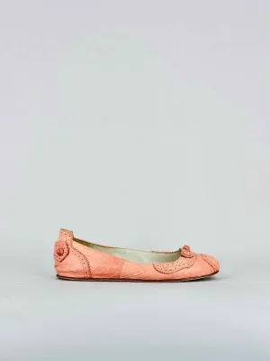 BALENCIAGA Arena Peach Ballet Flats 38