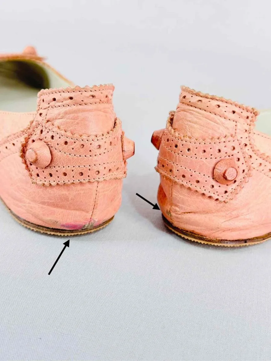 BALENCIAGA Arena Peach Ballet Flats 38