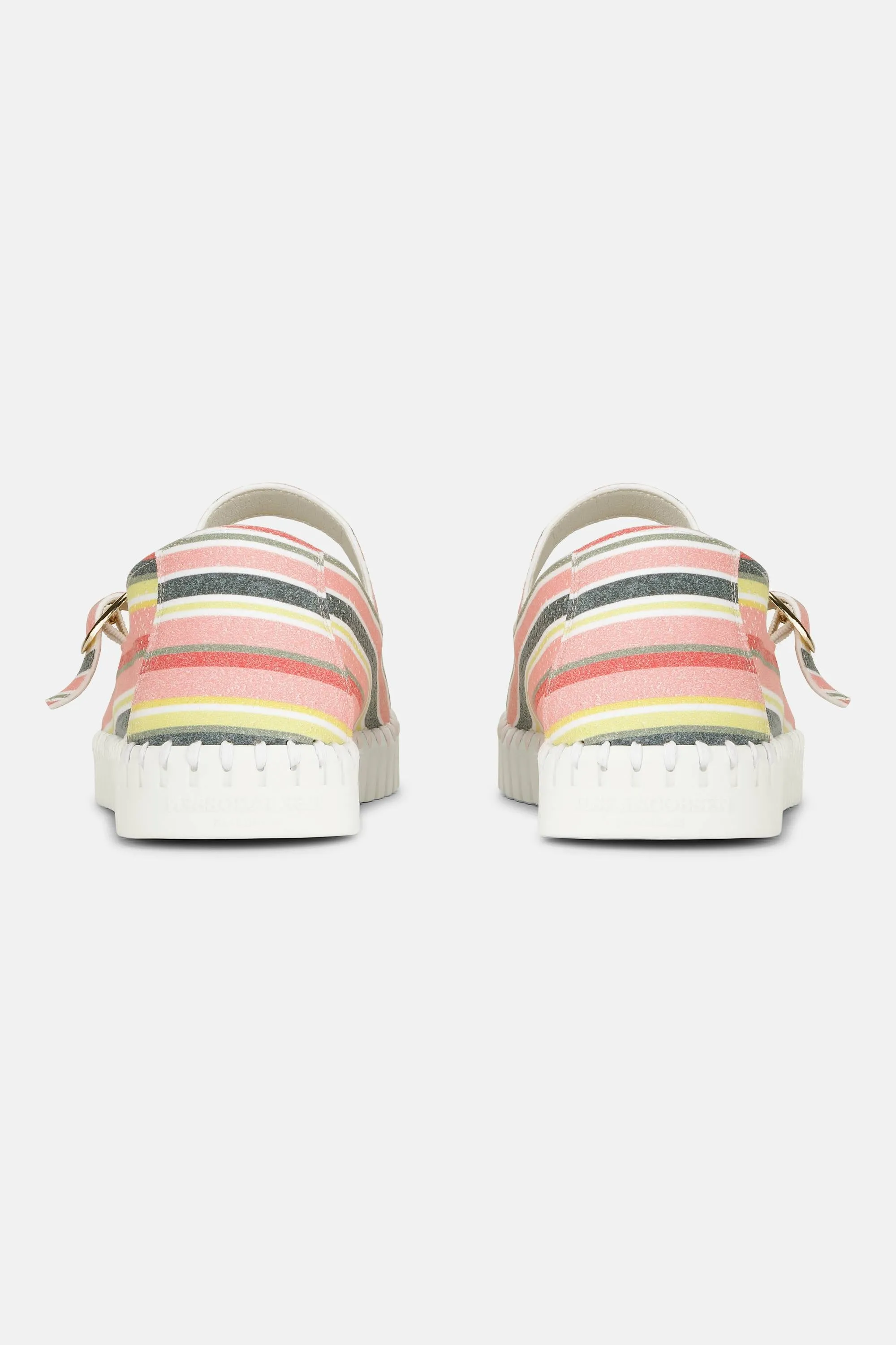Ballerina Randig - Peach Bud White