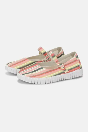 Ballerina Randig - Peach Bud White