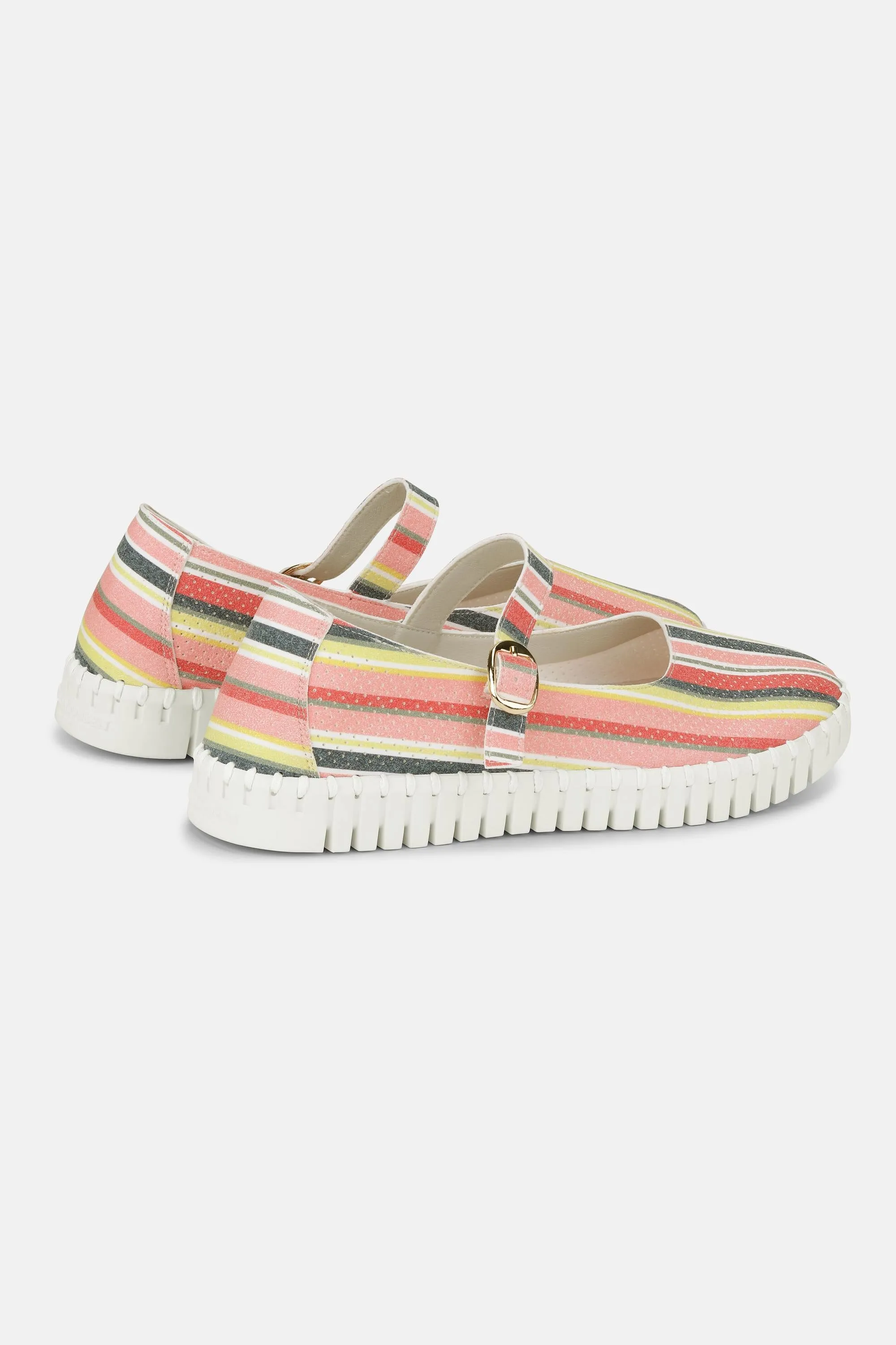 Ballerina Randig - Peach Bud White
