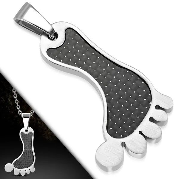 BeachJewelry.com - Sandy Beach Foot Pendant (#c403)