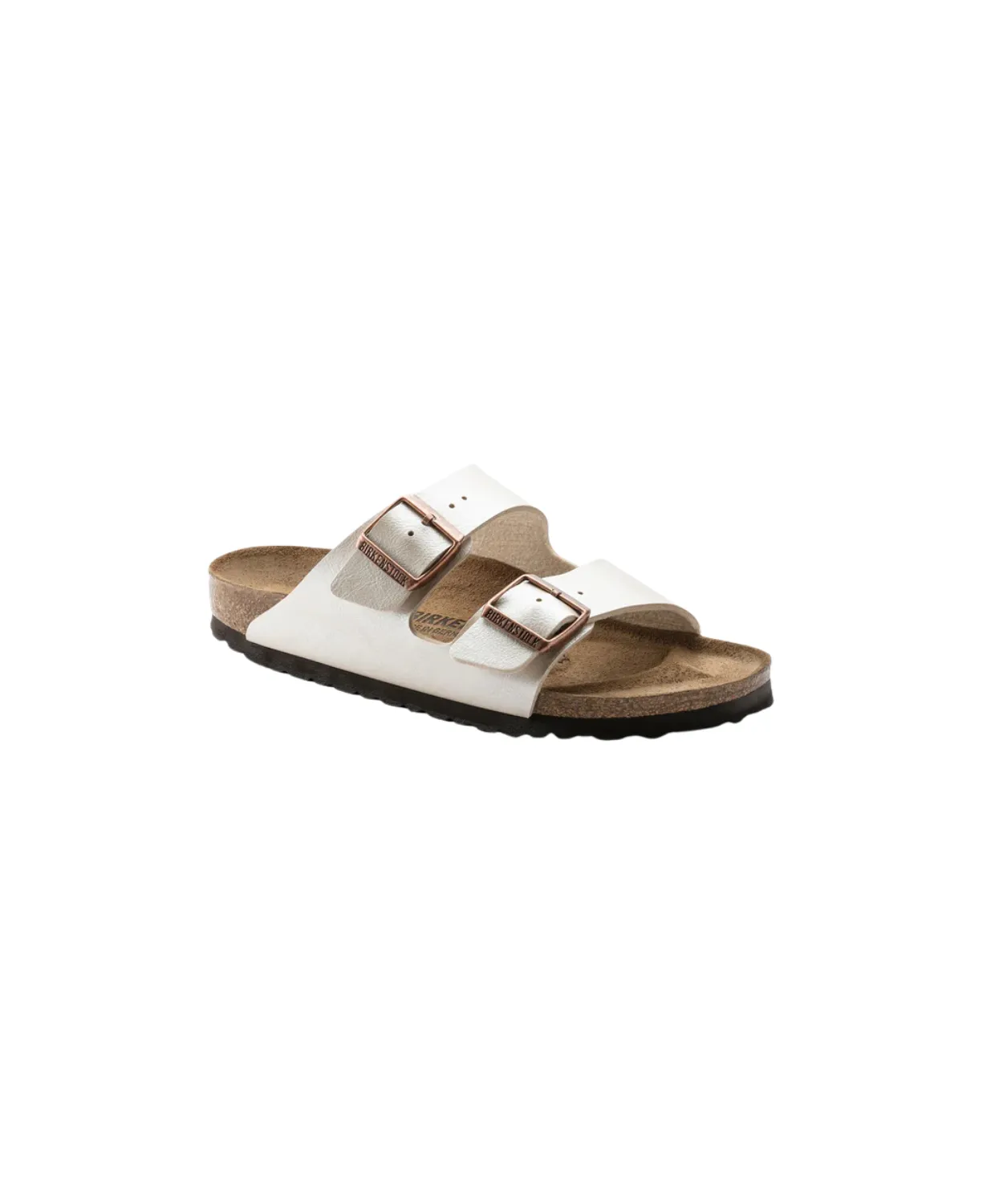 Birkenstock Arizona Birko-Flor Graceful Pearl White Sandals