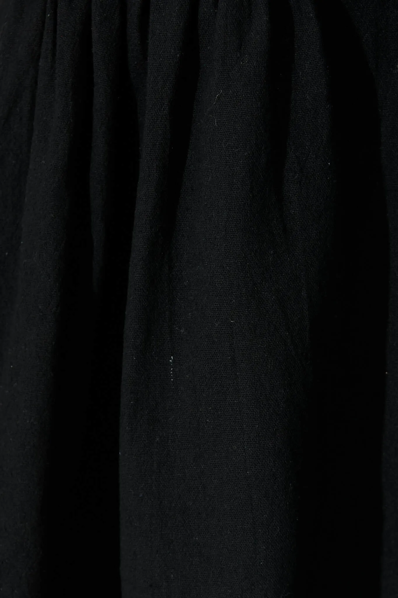 Black Cotton Linen Orla Blouse