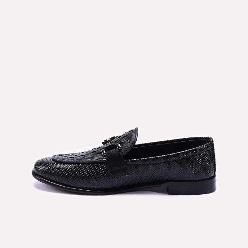 Black Horsebit Slip On Dress Shoes 0111311