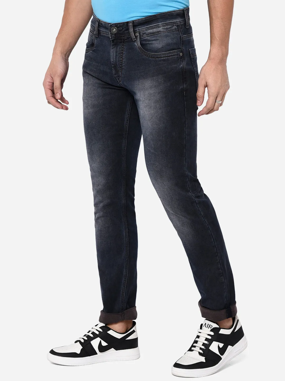 Black Washed Slim Fit Jeans | JadeBlue