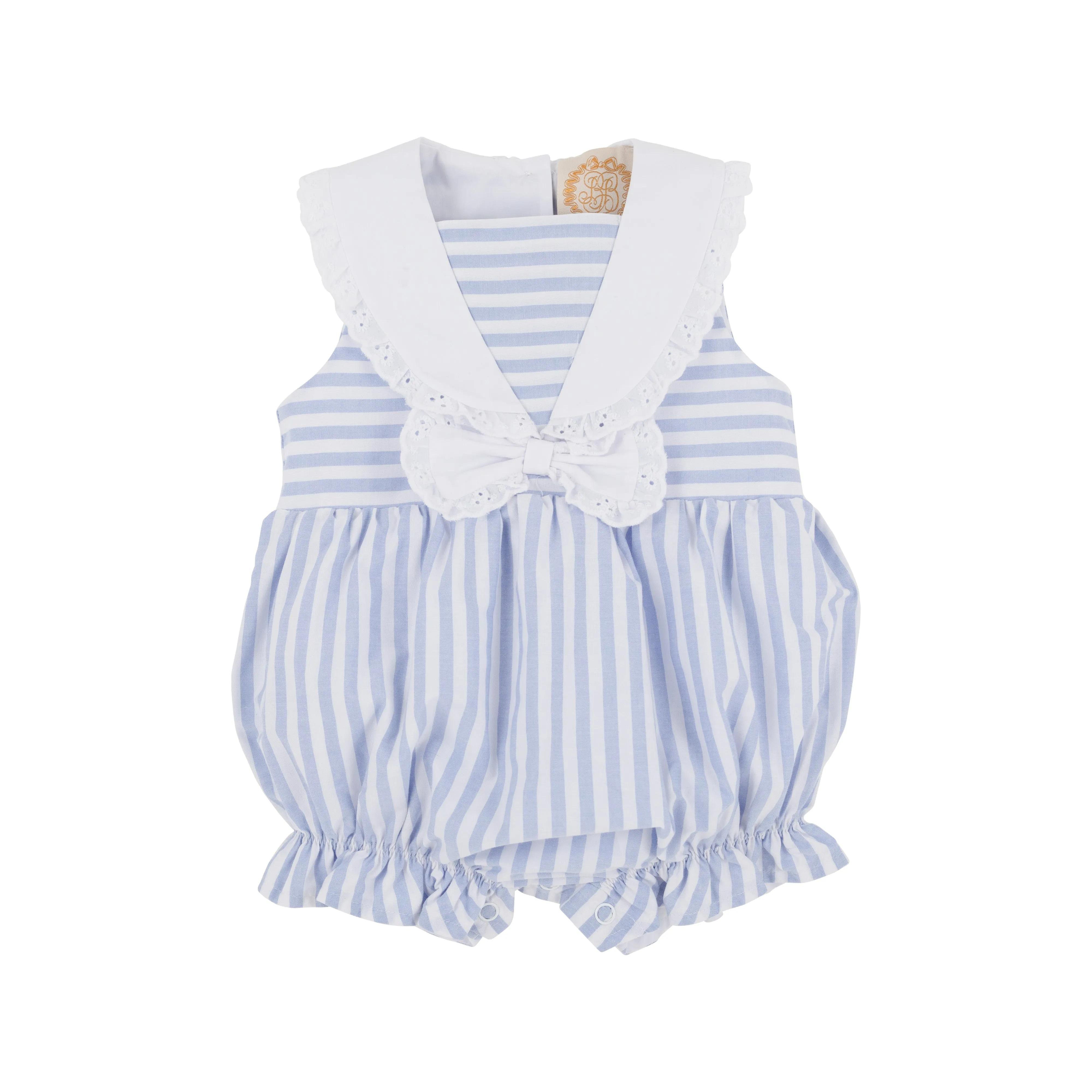 Blaine Bubble - Park City Periwinkle Stripe with Worth Avenue White
