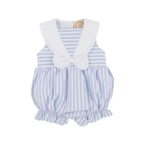 Blaine Bubble - Park City Periwinkle Stripe with Worth Avenue White