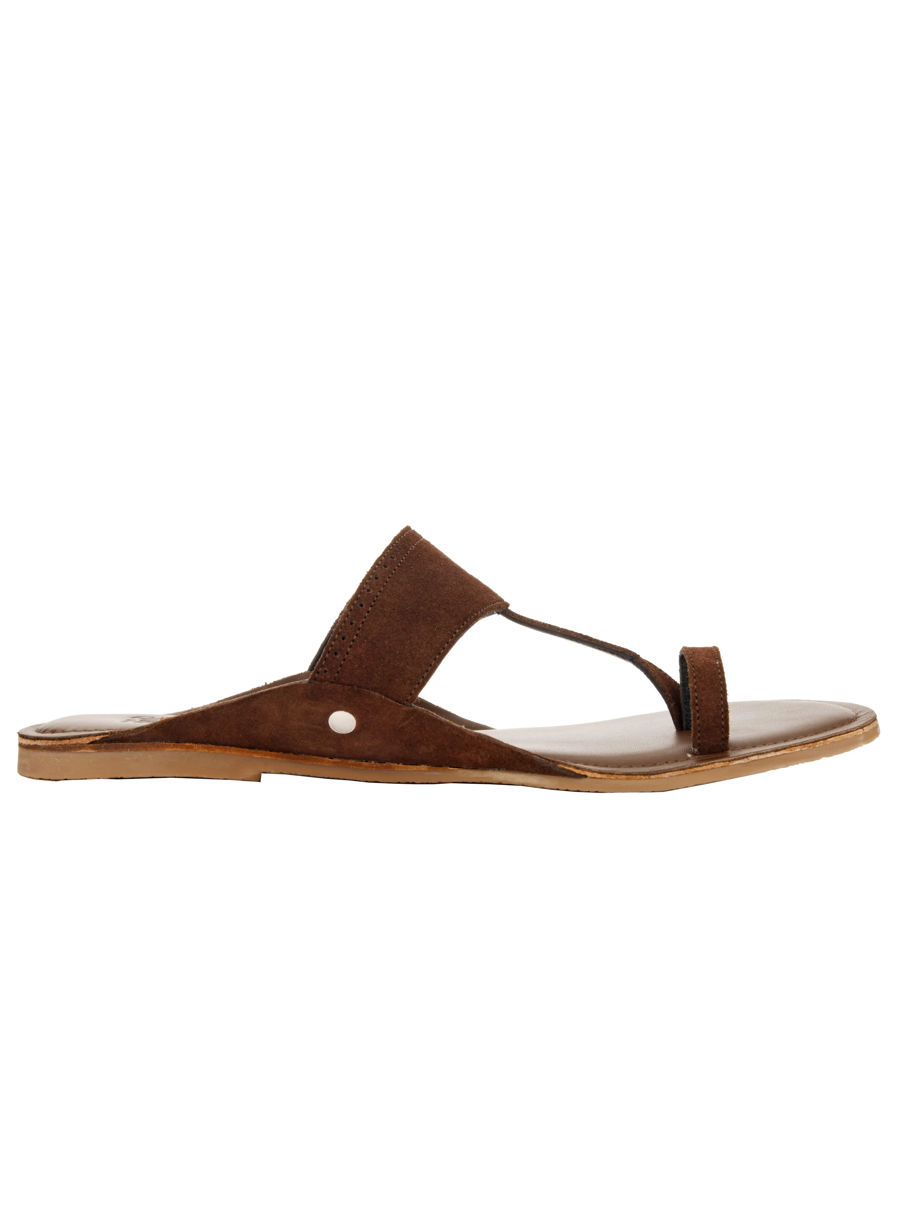 Brown Suede Kolhapuri for Men