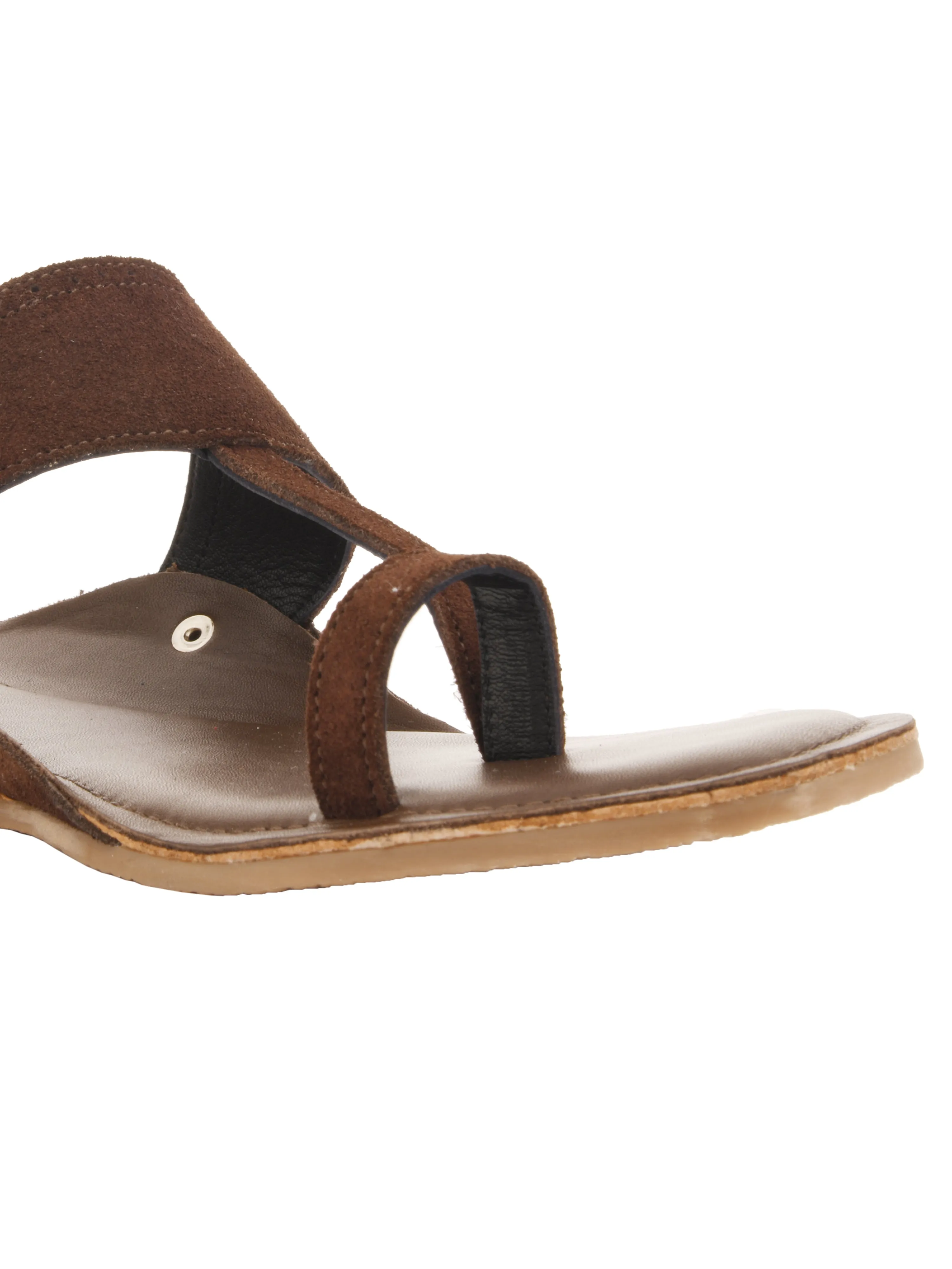 Brown Suede Kolhapuri for Men