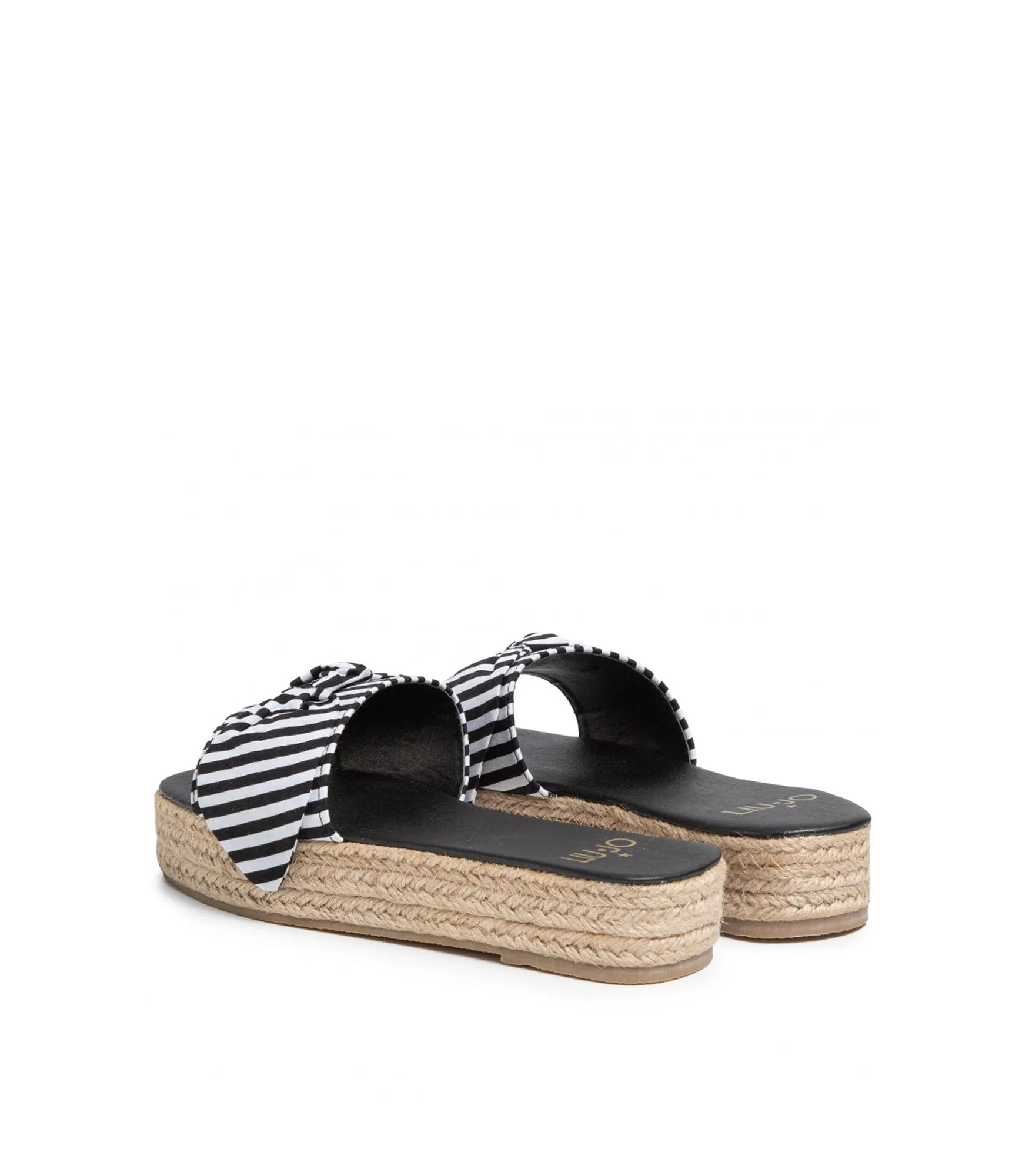 Ciabattina Zeppa Beach - Bianco Ottico/Nero