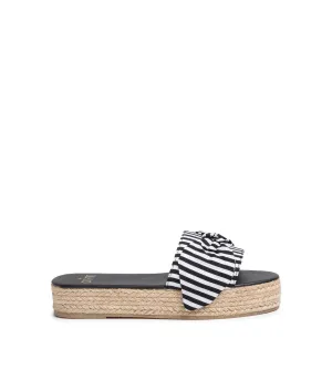 Ciabattina Zeppa Beach - Bianco Ottico/Nero