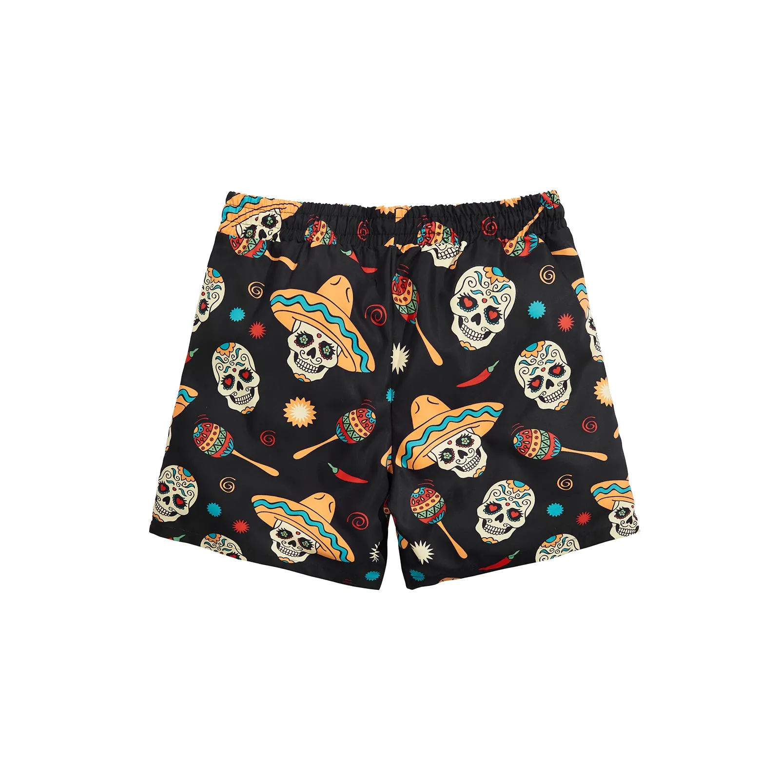CINCO DE MAYO SKULL 5'' INSEAM SWIM TRUNKS