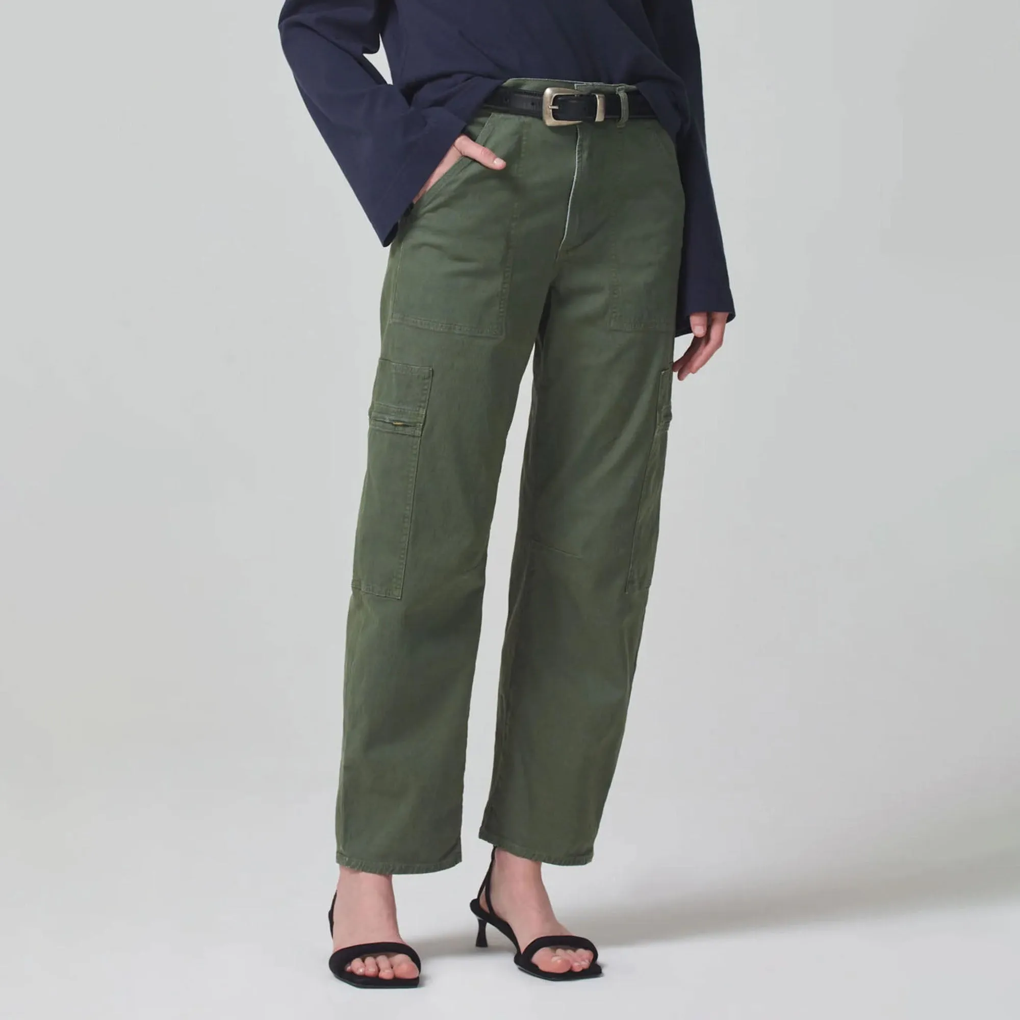 CITIZENS OF HUMANITY Marcelle Low Slung Cargo in Sateen/Surplus