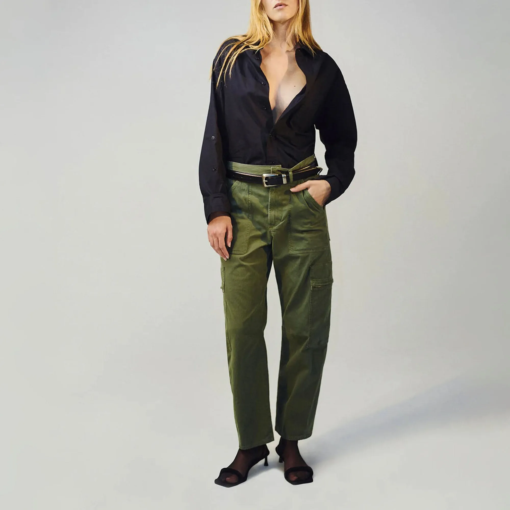 CITIZENS OF HUMANITY Marcelle Low Slung Cargo in Sateen/Surplus