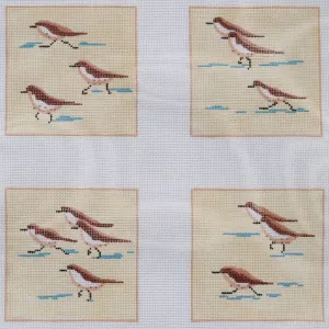 CO4-08 Set of 4 Coasters – Sandpipers on Beach