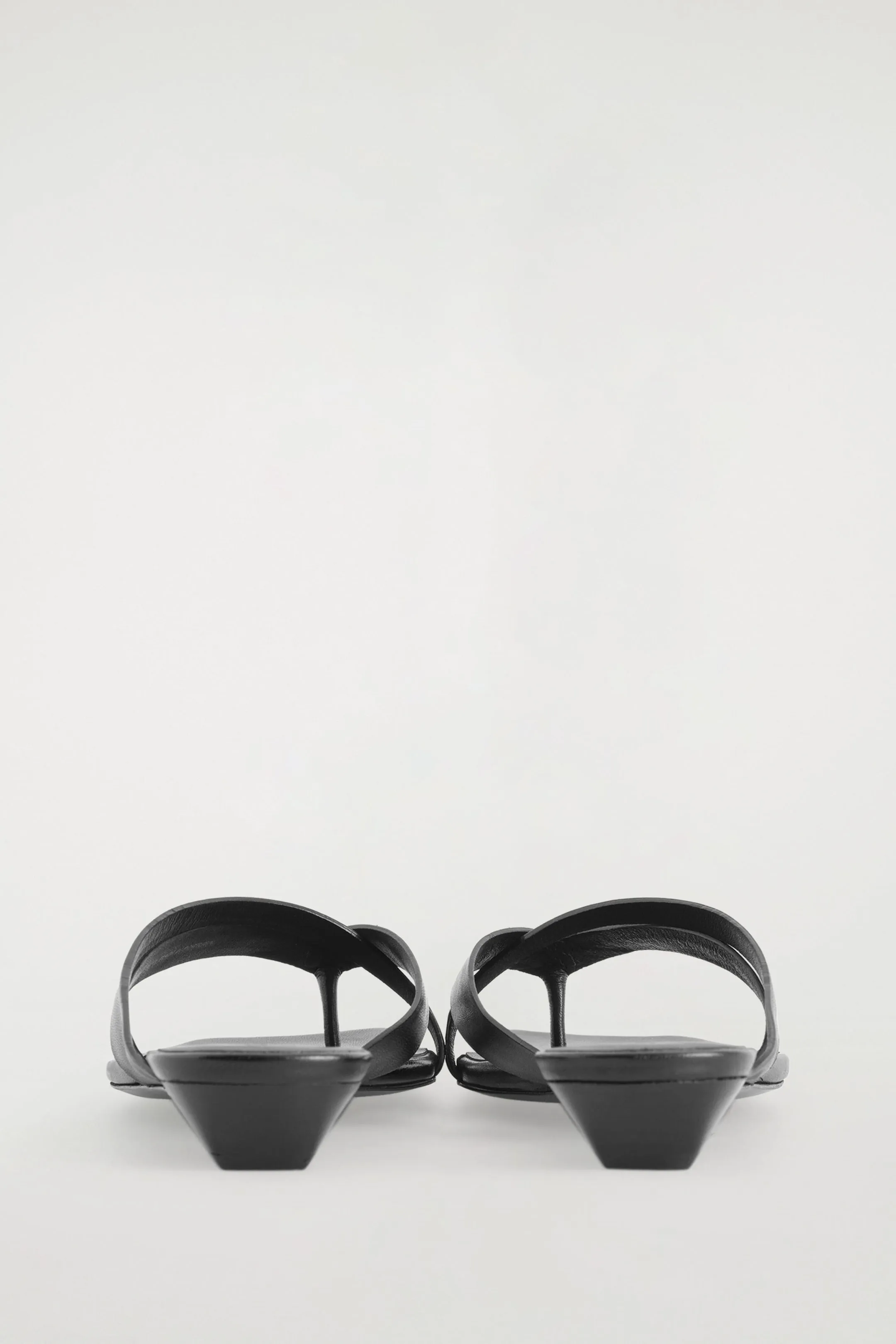 Crossover-Strap Kitten-Heel Sandals