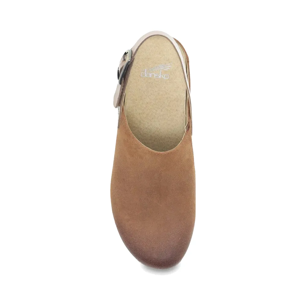 Dansko Women's Merrin Sling Back Clog in Tan Nubuck