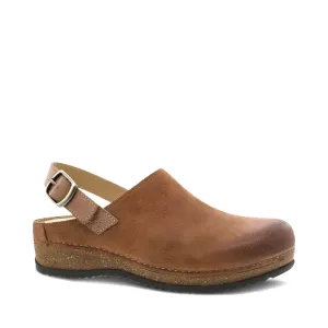 Dansko Women's Merrin Sling Back Clog in Tan Nubuck