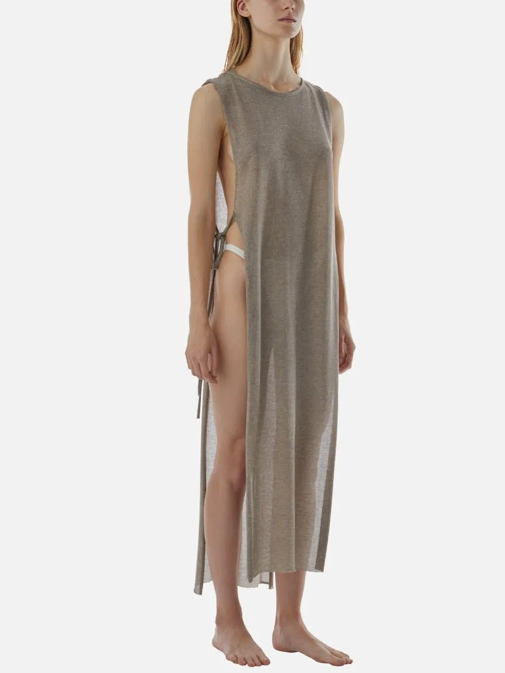 Dark Beige Beach Dress