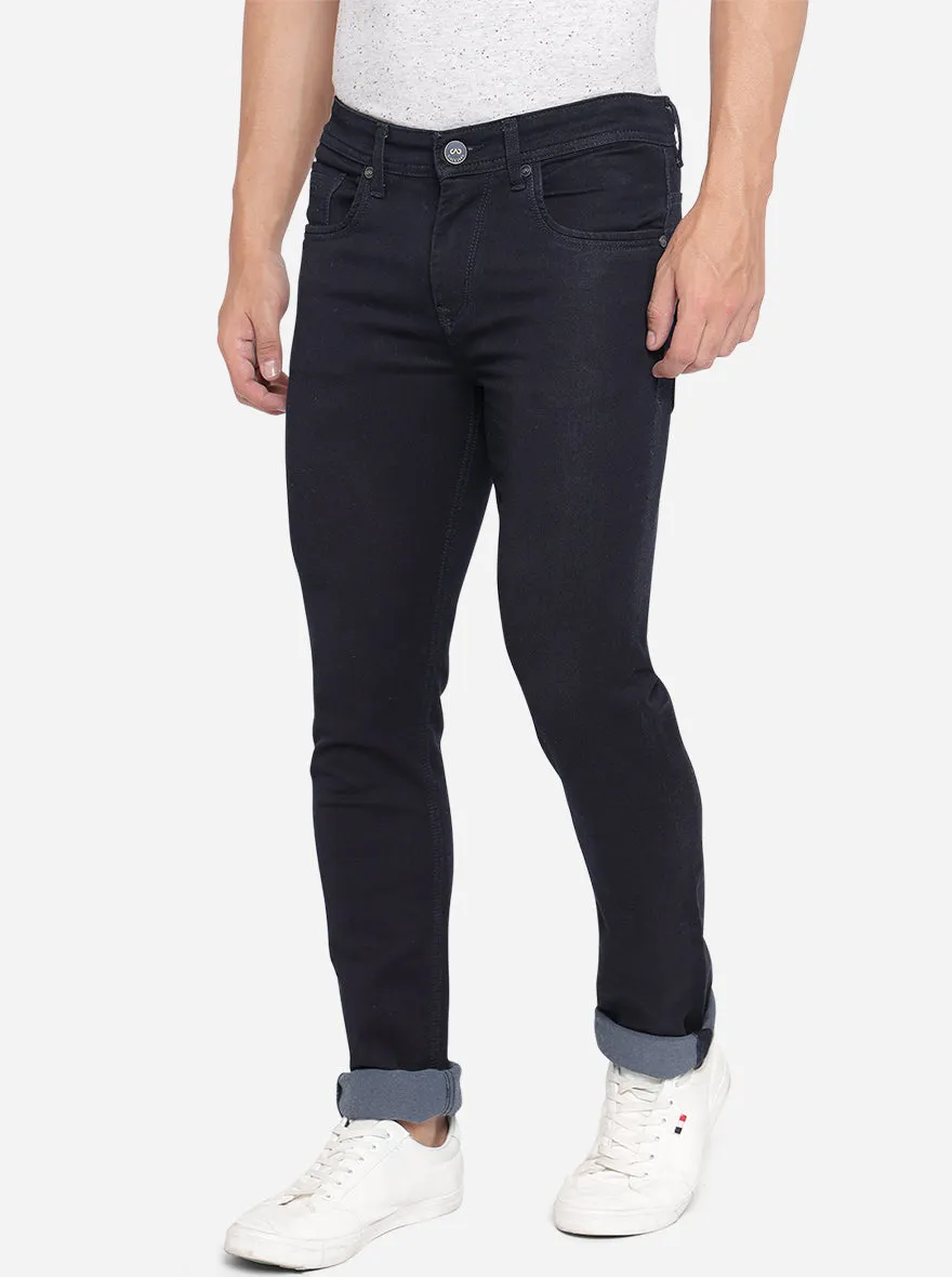 Dark Blue Washed Slim Fit Jeans | JadeBlue