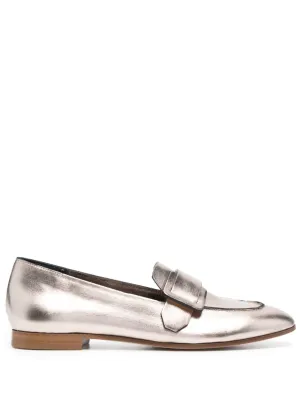 Del Carlo patent-finish calf-leather loafers