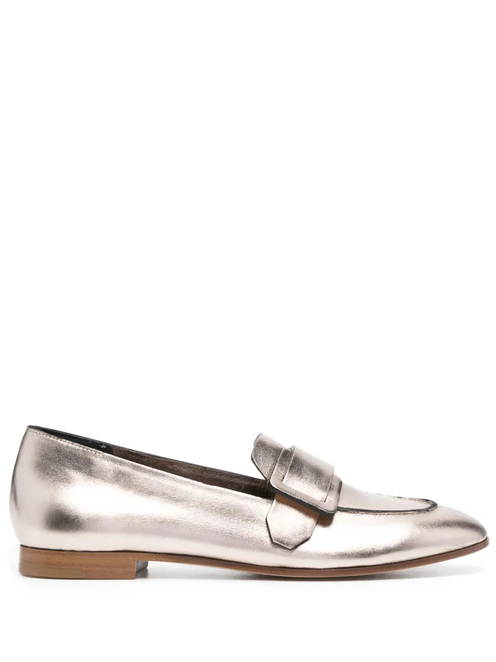 Del Carlo patent-finish calf-leather loafers