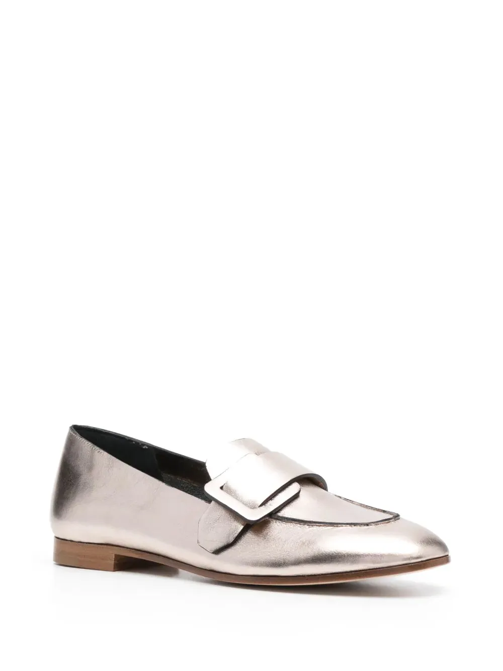 Del Carlo patent-finish calf-leather loafers