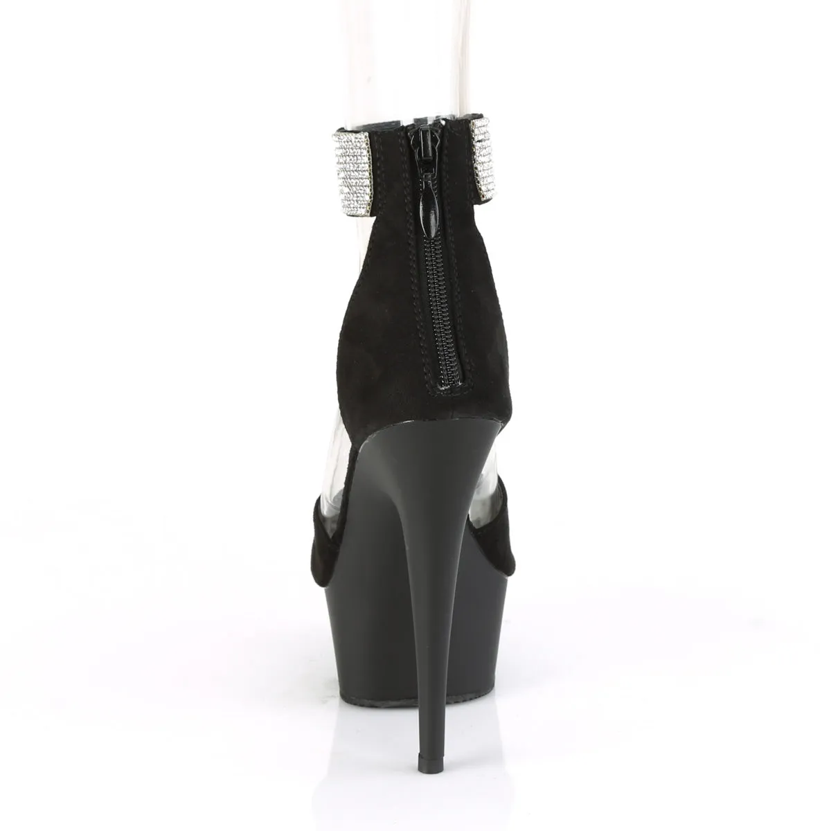 DELIGHT-625  Black Faux Suede/Black Matte