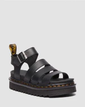 Dr Martens Blaire Athena Leather Strap Sandals Black